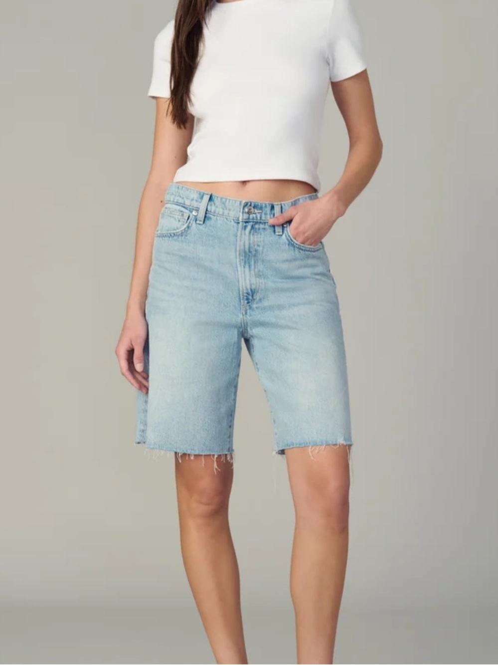 Joe's Jeans Light Wash Mid-Rise Denim Bermuda Shorts sz 30